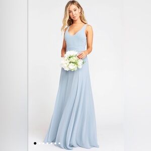 Show Me Your Mumu Jenn Maxi Steel Blue Dress